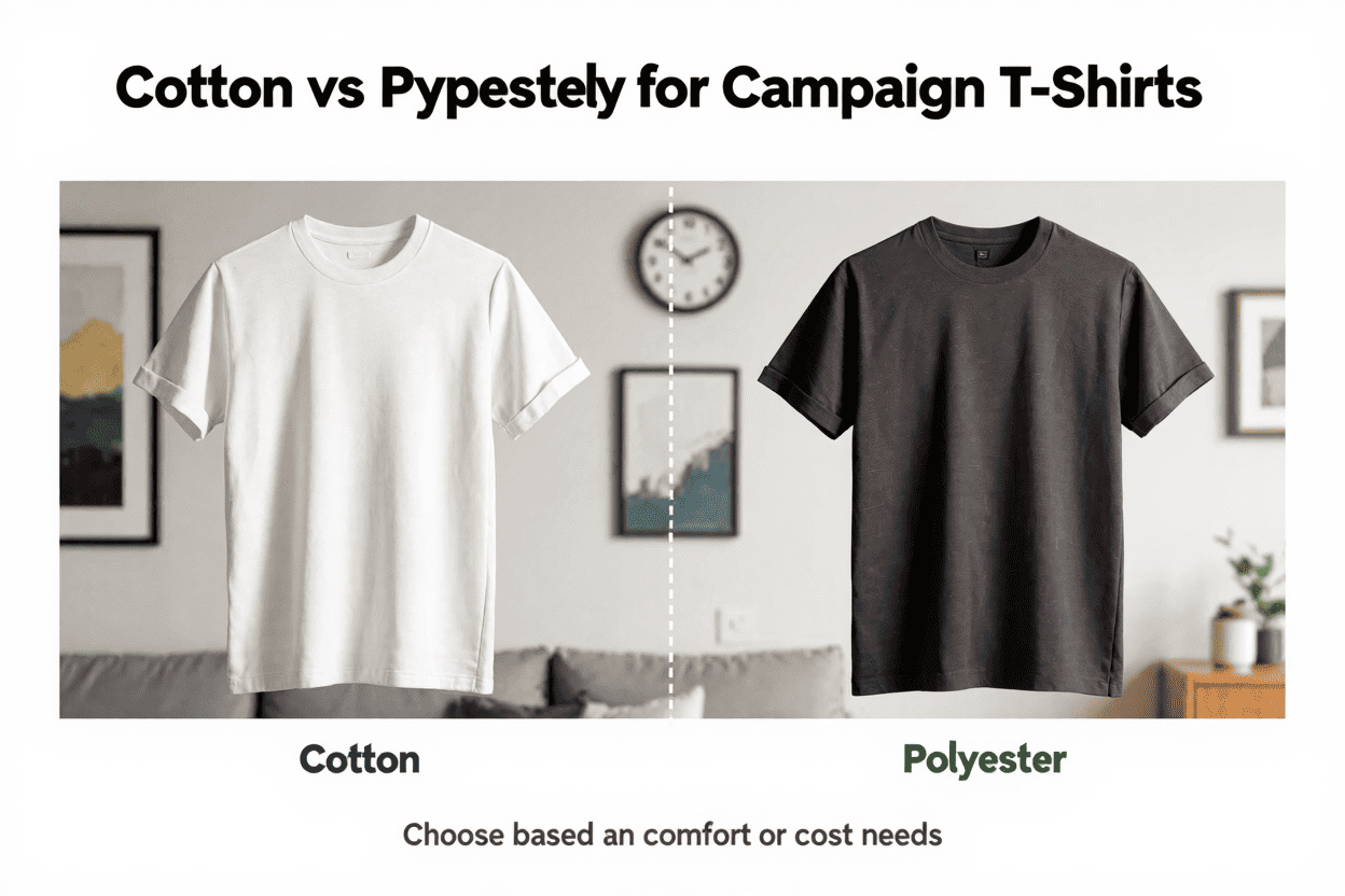 cotton vs polyester campaign t-shirts