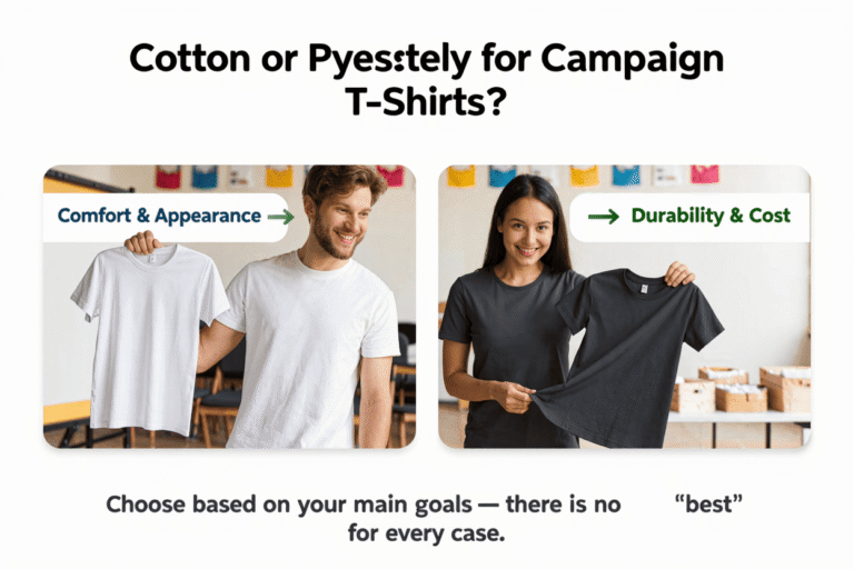 Cotton or Polyester for Campaign T-Shirts?