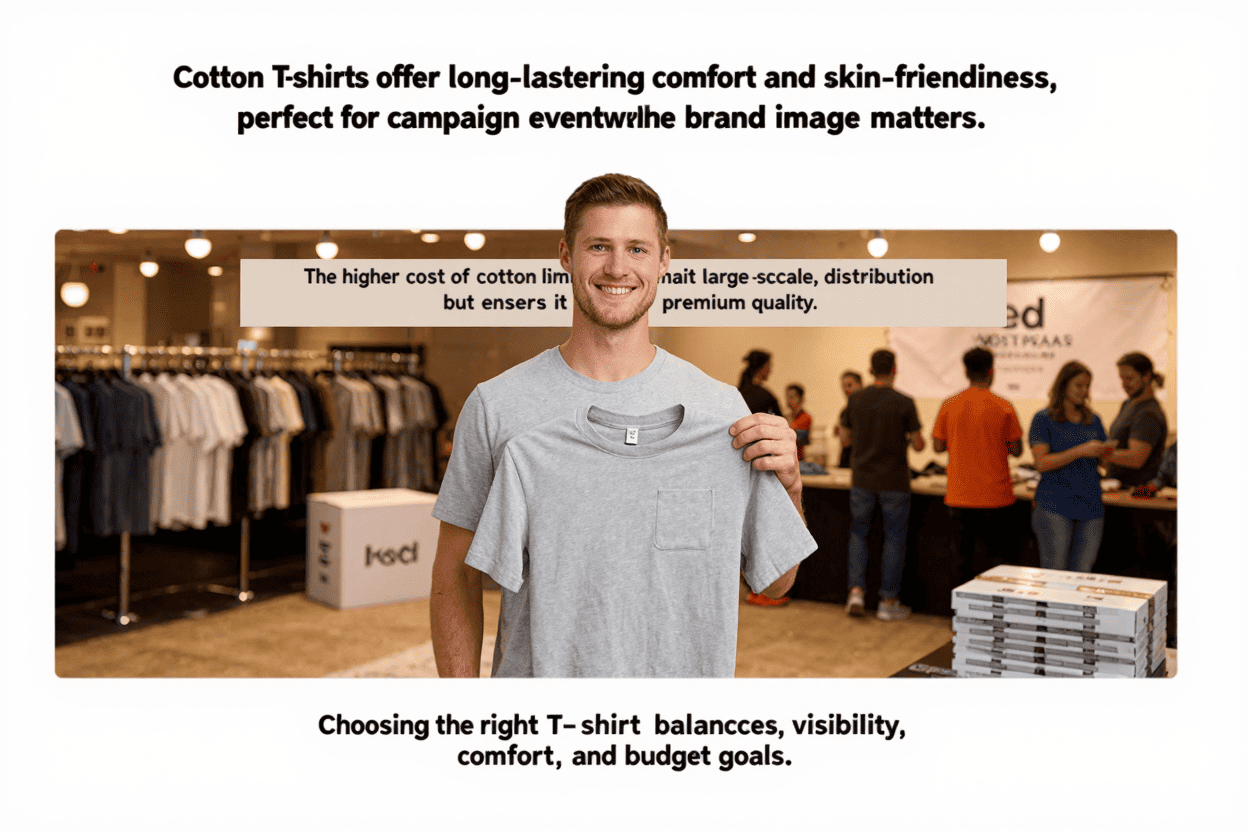 comfortable t-shirt at campaign event