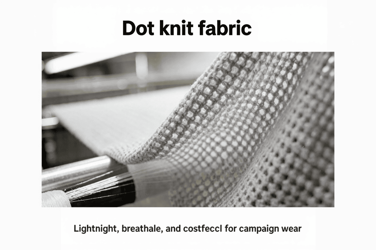 Dot knit fabric close-up