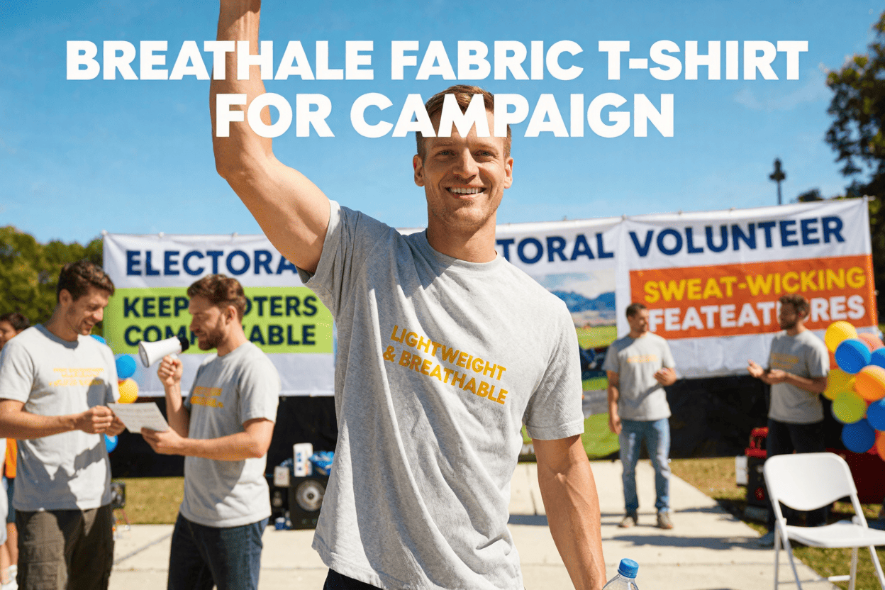 breathable fabric t-shirt for campaign