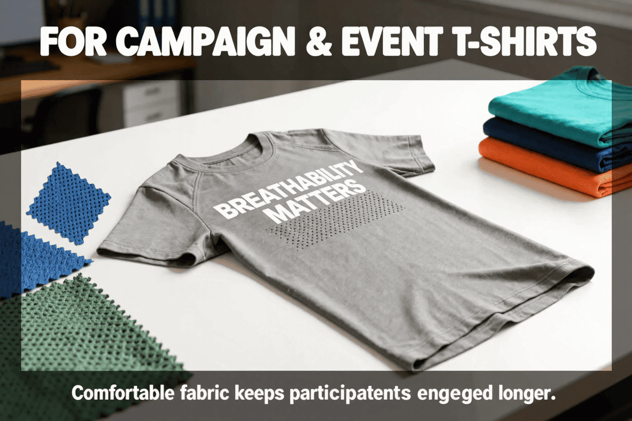 Breathable fabric for campaign t-shirts breathable fabric for campaign t-shirts