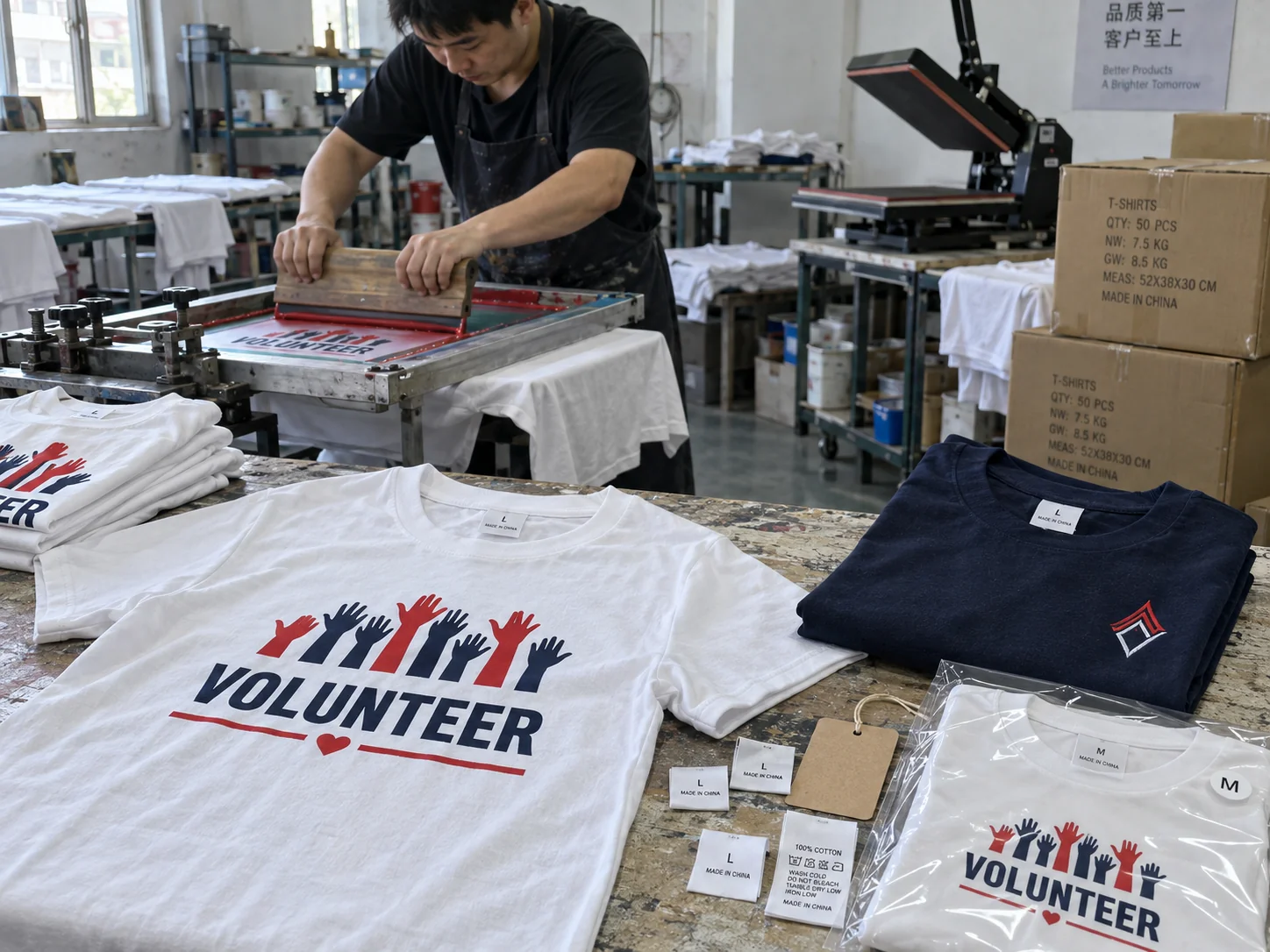 Custom screen printing and private label T-shirt capabilities