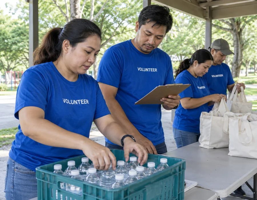 Volunteer team campaign T-shirts