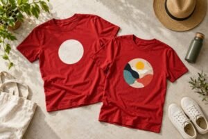 Screen Printing vs Heat Transfer: A Bulk T-Shirt Decision Guide — T-shirt product illustration
